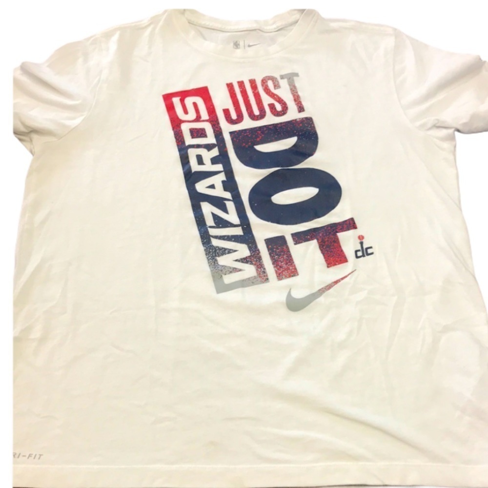 Nike Tee Men XL NBA Wizards Logo Short Sleeve Unisex White
